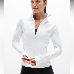 Athleta White Zip-Up Jacket